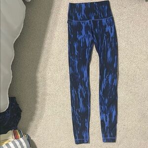 Lululemon Athletica Blue Patterned Leggings
